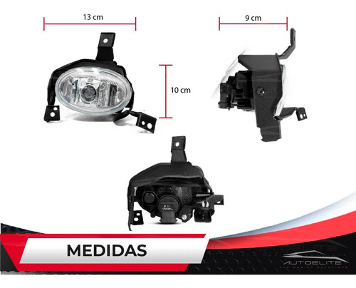 Imagen 2 de 7 de Kit Faros Niebla Honda Crv 2010 2011 Con Switch Relevador Y Arneses
