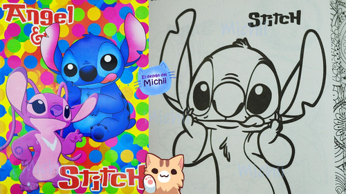 10 Libro Colorear Stiich Tamaño Carta 16 Pag Recuerdo ^-^