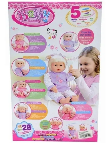 Bebé Muñeca Inteligente 5 Sentidos Interactiva 28 Frases