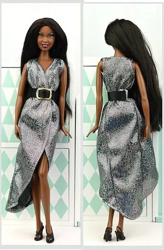 Vestido P/ Boneca Barbie Sapatinhos Roupa Luxo Festa Gala Vários