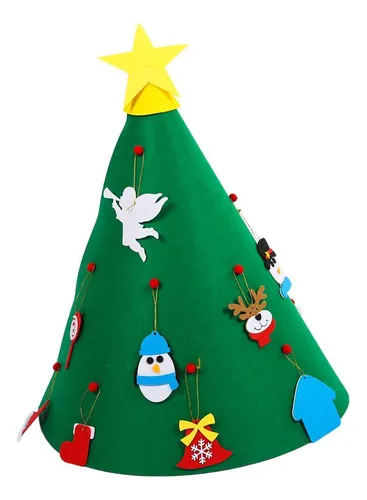 Christmas Árvore De Natal De Feltro, Chapéu De Papai Noel