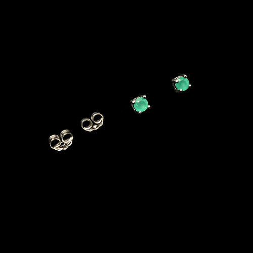 Hermosos Topos De Plata Con Esmeralda Natural Diseños