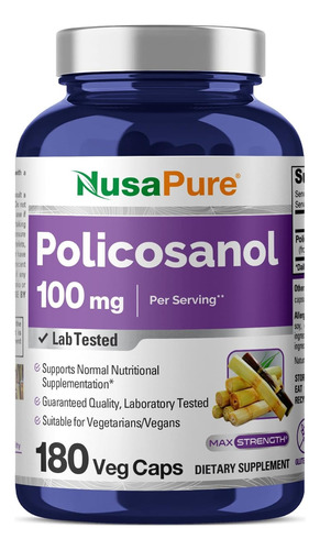 Policosanol 100mg 180 Cápsulas Vegetales