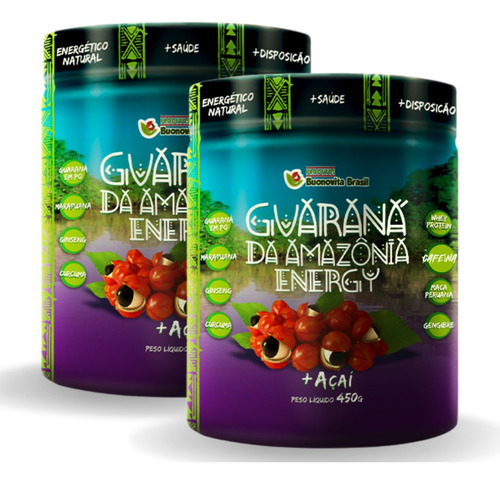 Guaraná Da Amazônia Energy - 2 botes con sabor a açaí