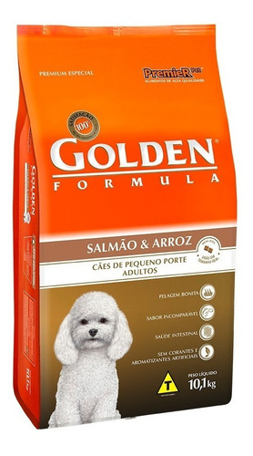 Ração Golden Mini Bits Salmão Arroz Cães Adultos 10kg