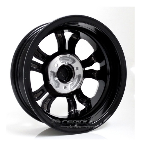 Roda Aro 14x5 3x100 M7 Krmai Kwid / Valor Unitário Cor Preta Diamante