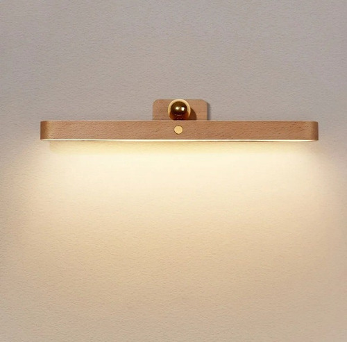 * Aplique Moderno Con Espejo De Madera Lámpara L