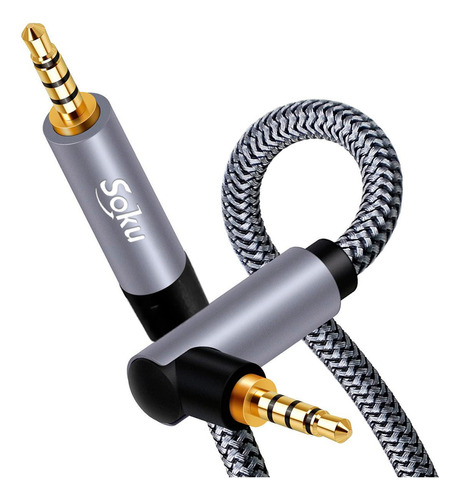 Cable Auxiliar Soku CEL-3LMW2YNI Estéreo 3.5 Mm Trrs 4 Polos 1.5 M Micrófono