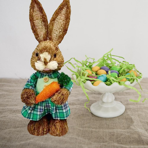 Simulación De Paja De Conejo De Pascua Conejo Artificial D