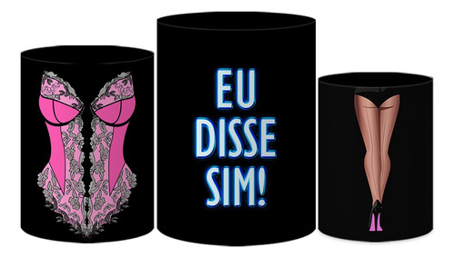 Trio Capas Cilindro Sublimação Temas Veste Fácil C/elástico