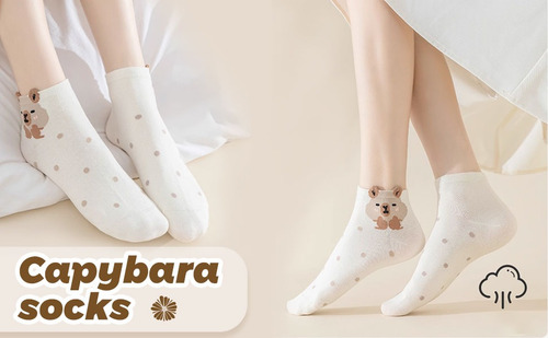 Capybara Calcetines Cortos Confort Mujer 20 Pares