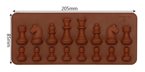 Molde Silicona Flexible  Ajedrez - Figuras De Chocolate 