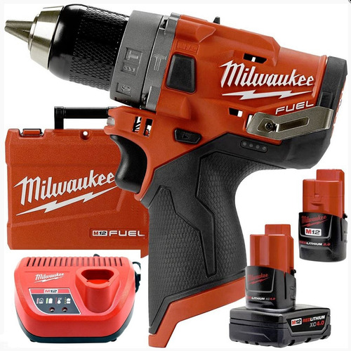 Taladro Atornillador Percutor Milwaukee 12v Litio 2504-259a