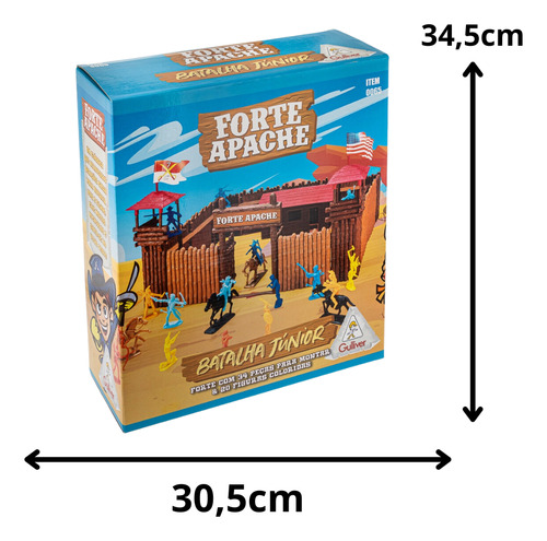 Kit Infantil Playset Forte Apache Batalha Junior Miniatura