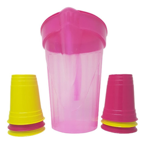 Juego Jarra 4l Thalía Y 6 Vasos