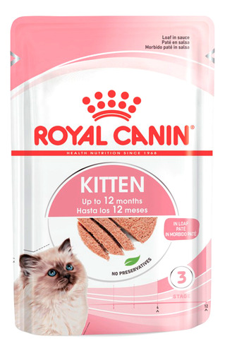 Ração Úmida Royal Canin Kitten Patê Gatos Até 12 Meses 85g