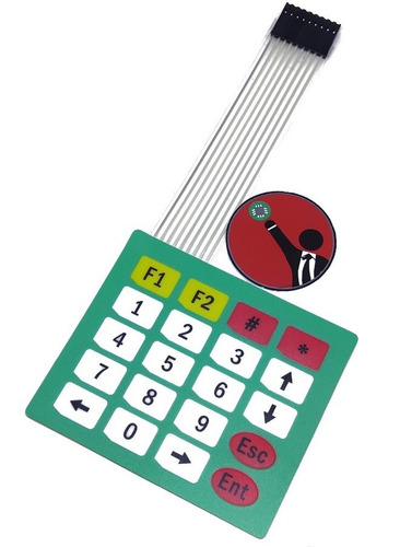 Teclado 4x5 Membrana Matricial Arduino Botones Matriz Mega