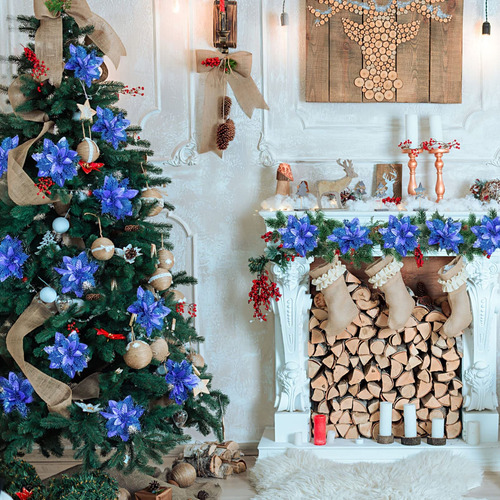 12 Flores De Nochebuena De Navidad, Flores De Nochebuena