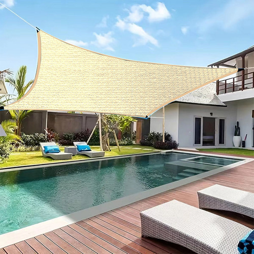 Red De Protección Solar Multiusos Beige Engrosada Para Uso D