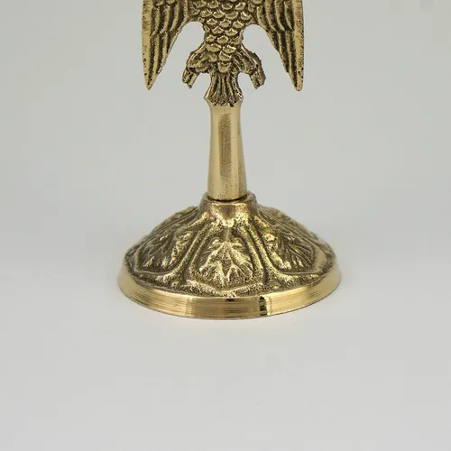 Candelador De Latón Ortodoxo: Diseño Bizantino De Águila De
