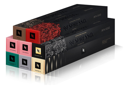 Cápsulas Café Nespresso Pack Best Seller X 80