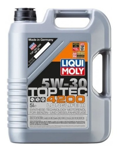 Aceite Liqui Moly 5w-30 Top Tec 4200 5l