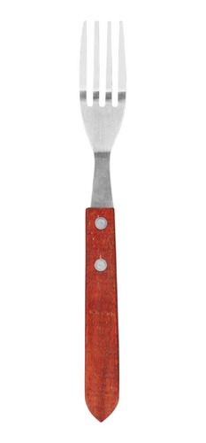 Imagen 1 de 2 de Tenedor Con Mango De Madera (12 Piezas)