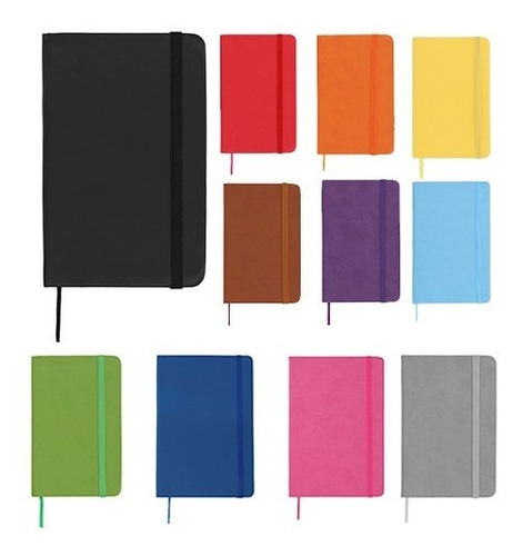 Mini Libreta Tipo Moleskine Variedad De Colores 15 Piezas