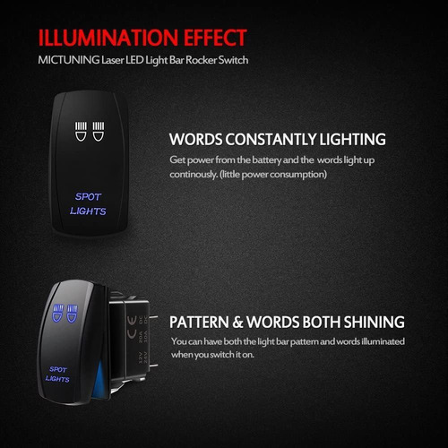 Interruptor Mictuning Mic-lss1 5 Pines Láser Luces Del Punto