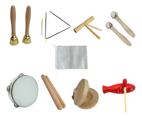 8 Piezas Instrumentos Musicales Para Niños Juego De Regalo