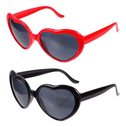 Imagen 8 de 8 de 2 Gafas De Corazón De Melocotón Gafas De Efectos Especiales