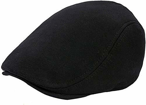 Gorro Newsboy Unisex Panpacsight Negro Algodón