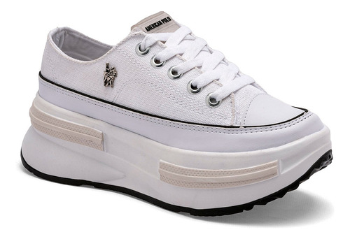 Tenis Chunky Para Mujer American Polo 2572, Blanco Ce D7