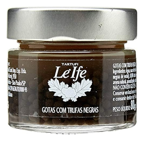 Gotas De Trufa Negra Le Ife 80g Unidade Frasco Natural