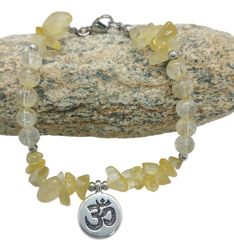 Pulsera Citrino Piedras Naturales Combinadas