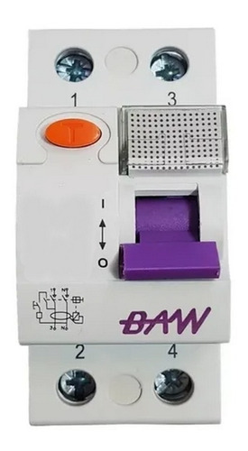 Disyuntor Interruptor Diferencial Baw 2x40a 30ma Ide240/030