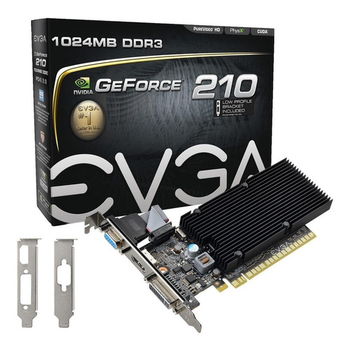 Placa de video Nvidia Evga  GeForce 200 Series 210 01G-P3-1313-KR 1GB