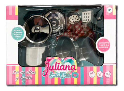 Set De Ollas Y Sartén Infantil Juliana Sweet Home