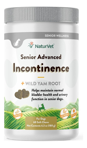 Suplemento De Incontinencia Para Perros Naturvet 60 Softchew