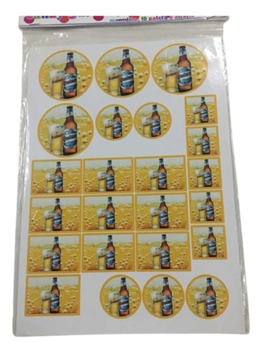 70 Stickers Para Candy De Tematica Cerveza Quilmes