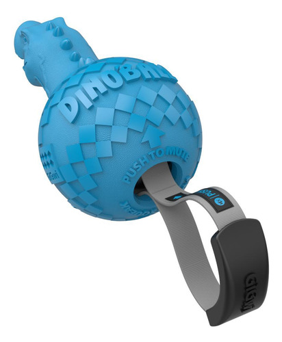 T-rex Dinoball Com Squeaker Push To Mute Para Cão Azul Claro