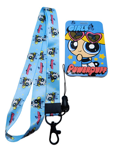 Portagafete Credencial Con Lanyard Las Chicas Superpoderosas Burbuja