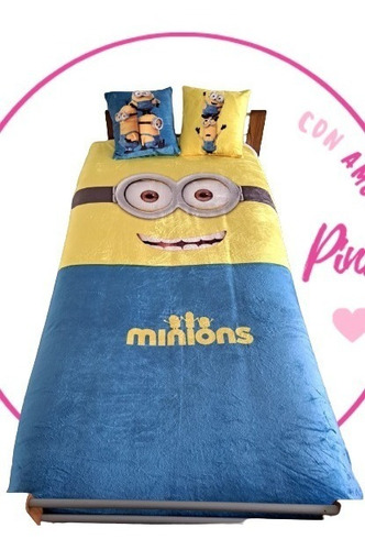 Minion Nuevo Amarillo Azul  - Manta Polar Soft (sin Fundas)