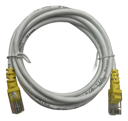 Combo De 5 Cables De Red Cat 6 Con Fichas Rj45 X 1,20 Mts