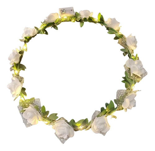 Corona De Flores Con Diadema De Flores Para Accesorios De