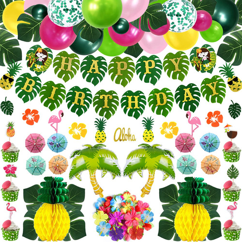 Trewave Tropical Luau Party Decoration Pack Suministros De F