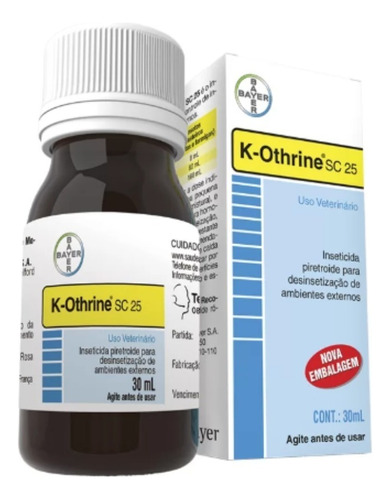 Inseticida K-othrine Sc 25 30ml Bayer Mata Baratas E Moscas