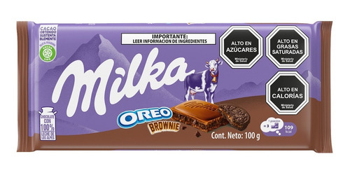 Imagen 2 de 3 de Chocolate Milka® Relleno Con Oreo® Brownie 100g