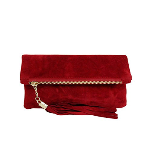 Jnb Mujeres Faux Microsuede Foldover Mini Bolsa