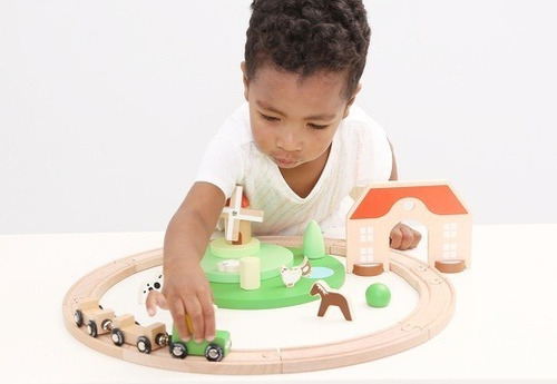 Imagem 4 de 4 de Kit Trem Em Madeira - 25 Peças - Classic World